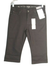 Rafaella Weekend Comfort Denim Skimmers Crop Pants Black Women&#39;s Size 10 - £10.84 GBP