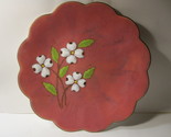 Antique Copper 7.5&quot; Cloisonne Ptate - Pink w/ Flowers - &quot;Made Especially... - $75.00