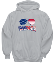Independence Day Hoodie Merica Independence Day Ash-H  - £25.69 GBP