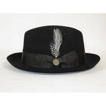 Men Bruno Capelo Fedora Hat Wool 100% Fine Australian Wool Marco MC940 Black image 5