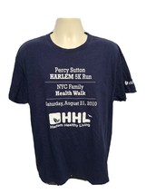 2010 Percy Sutton Harlem 5k Run NYC Family Health Walk Adult Blue XL TShirt - £11.87 GBP