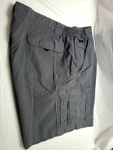 World Wide Sportsman Mens Size 44 Shorts Gray Elastic Waist Nylon Fishing - $22.75