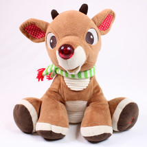 Kids Preferred RUDOLPH The Red Nosed Reindeer Toy Soft Sitting Plush Scarf 10&quot; - £5.22 GBP
