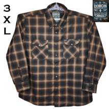 DIXXON FLANNEL - BOURBON Flannel Shirt - Men&#39;s 3XL - OG Pre-Pleat - Snap... - £94.61 GBP