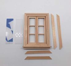 DIY 1:12 Scale Dollhouse Miniature Wood Window Frame Double Hung 6 Panel... - £5.85 GBP
