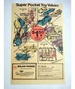 1978 Super Pocket Toy Values Color Ad-Dinosaurs, Bugs, Gliders, Sky Divers - £6.29 GBP