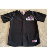 Nike Colorado Rockies Baseball Boys Black Embroidered Short Sleeve Jerse... - £12.71 GBP