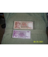 lot of {2} vintage  paper  money {yugoslavia} - £10.16 GBP