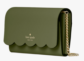 Kate Spade Gemma Army Green Leather Chain Crossbody Bag WLR00552 Purse NWT FS - £74.06 GBP
