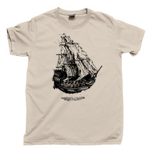 Pirate Ghost Ship T Shirt, Oceans Sailor Captain Tattoos Unisex Cotton Tee Shirt - £11.12 GBP