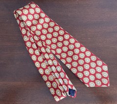 Brooks Brothers Red Silk Tie Yellow Daisies - $180.84 MXN