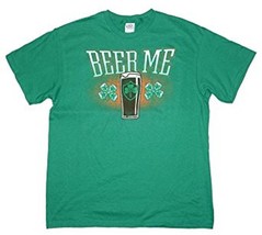 Delta &quot;Beer Me&quot; Shamrock Unisex Men Large Or Women&#39;s Green Cotton T-SHIRT New - £7.96 GBP