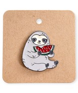 Sloth Eating Watermelon Enamel Pin - $19.90