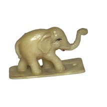 Vintage Celluloid Elephant Figurine Trunk Up Lucky Elephant - $185.41 MXN