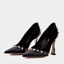 The Bella Vita Studded Black Leather Pump Women Shoe image 2
