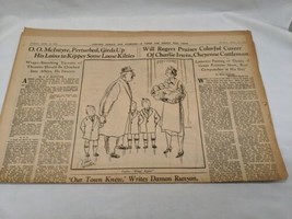 Chicago Herald And Examiner Sunday April 22 1934 - £25.21 GBP