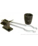 Graphite Crucible W/ Tongs &amp; Ingot Mold Jewelers Metalworking Casting Tools - £54.86 GBP