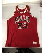 Vintage 80s MacGregor Sand Knit Chicago Bulls Michael Jordan Jersey Mens... - £95.08 GBP