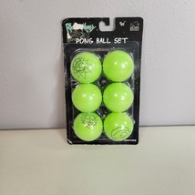 Rick and Morty Ping Pong Ball Set 6 Balls Vtg TV Show Collectible Adult Swim New - £6.15 GBP