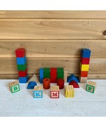 Lot of 26 Vintage Wooden Blocks Toys - $20.25