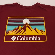 Columbia Men's Burgundy Cotton Long Sleeve Crewneck Graphic T-Shirt Size 2XL image 3