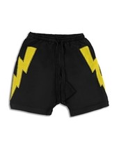 The Rad Black Kids Cotton Lightning Bolt Jump Higher Shorts in Black-XL - £51.10 GBP