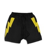 The Rad Black Kids Cotton Lightning Bolt Jump Higher Shorts in Black-XL - £51.06 GBP