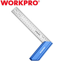 WORKPRO 8 Inch Try Square Aluminum Handle Stainless Steel Ruler Square Precision - £29.70 GBP