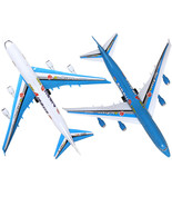 Lot of 2, Airplane Plane Toy, A380, Pull Cord to Play, Commercial, Blue & White - $14.99