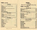 Adolph&#39;s on the Beach Menu Hwy 59 South and Hwy 182 in Gulf Shores Alabama  - £14.28 GBP