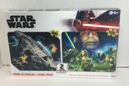 NIB Star Wars Puzzles 500pc each Prime 3D Lenticular Puzzles(2) - £19.87 GBP