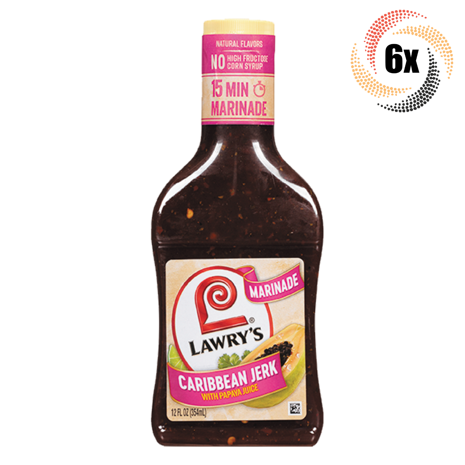 6x Bottles Lawry&#39;s Carribean Jerk With Papaya Marinade | 15 Minutes | 12oz - $51.48