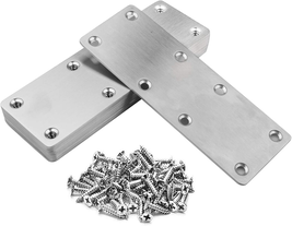 10 Pack 5-1/2&quot; x 2&quot; Stainless Steel Mending Plates – 201 Metal Repair Br... - $541.92 MXN