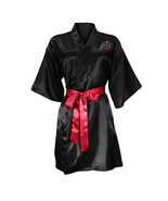 NCAA Utah Utes Short Sleeve Kimono Black Bath Dorm Womens Size S/M L/XL ... - £19.09 GBP