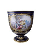 c1900 Antique French Hand Painted Sevres Style Goblet Form Wine Cooler - £649.05 GBP