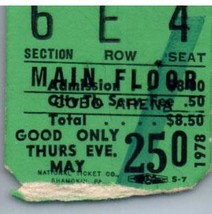 Bob Seger Silver Bullet Band Ticket Stub May 25 1978 Detroit Michigan - £27.23 GBP