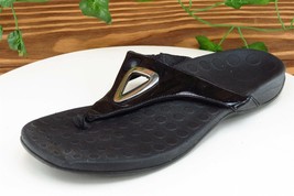 Vionic Sz 38 M Black Flip Flop Synthetic Women Sandals - £31.06 GBP