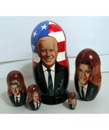 5pcs Russian Nesting Doll of Biden &amp; Democrat Predecessors 7.0 in Made i... - $46.99 CAD
