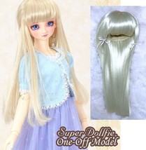 1/3 BJD Volks Super Dollfie SD Doll Wig W-2 Straight Long Ivory Light Blond 9/10 - $34.78