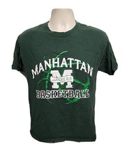 Manhattan College Jaspers Basketball Adult Medium Green TShirt - $331.61 MXN