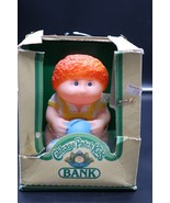 VTG Cabbage Patch Kids Bank 1983 6&quot; Boy Red Hair Piggy Bank NOS Damaged Box - $367.32 MXN