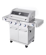 Monument Grills 4-Burner Propane Gas Grill in Stainless with Clear View ... - £295.25 GBP