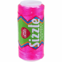Yarn Red Heart Sizzle Crochet Thread 100 Yards - New - Bright Pink - £4.71 GBP