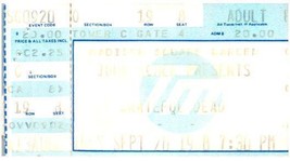 Grateful Dead Ticket Stub September 20 1998 Madison Square Garden New York - £27.16 GBP