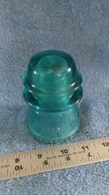 HEMINGWAY  16 - MADE in U.S.A - Glass Insulator Clear Aqua Green - $5.51
