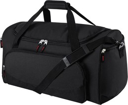 55L Sports Duffle Bags Large Gym Duffel Bag Workout Bag for Men Black - £37.37 GBP