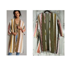 Mignon Doo Anthropologie Kimono Cardigan Open Front Multicolored Tie Dye READ - £32.68 GBP