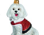 Maltese Santa Paws Polish Glass Christmas Ornament - $59.98