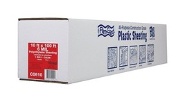 Plastic Sheeting 6 mil T x 100&#39; L x 10&#39; W Polyethylene Clear Film-Gard/P... - $455.48 MXN