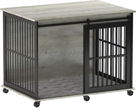 Dog Crate Furniture,Decorative Pet Kennel Indoor With Metal Frame,Mat,Chew-Resis - $225.99